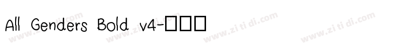 All Genders Bold v4字体转换